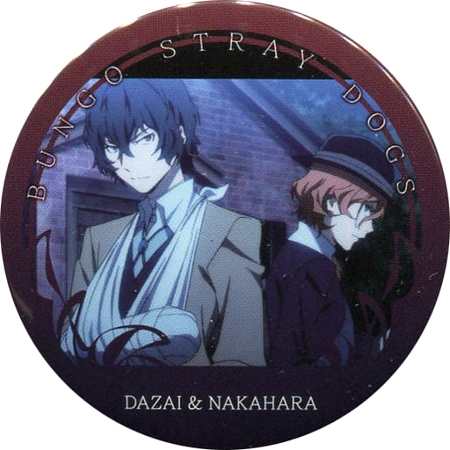 Bungo Stray Dogs Osamu Dazai Chuya Nakahara Character Badge Collection Dazai Nakahara Buttons [USED]