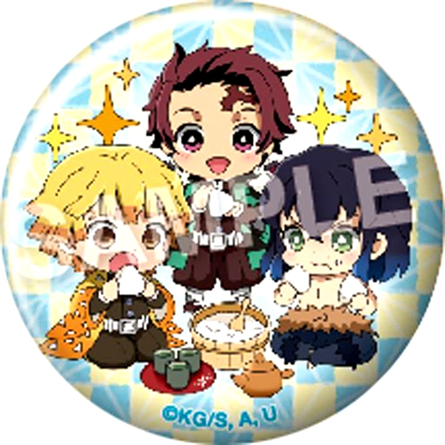 Tanjiro Zenitsu Inosuke Unmasked Button Demon Slayer Decotto Rubber Strap Vol.5 Box Purchase Bonus [USED]