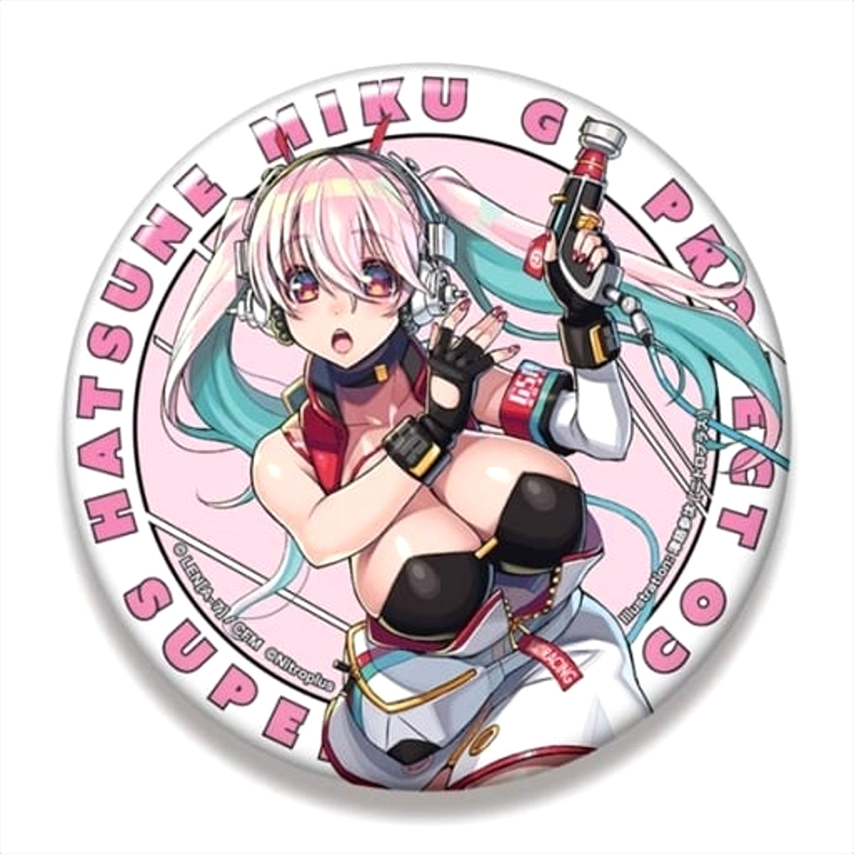 Super Sonico Hatsune Miku Racing Ver.2020 Collaboration Ver.2 Big Can Badge Hatsune Miku GT Project Buttons [USED]