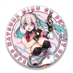 Super Sonico Hatsune Miku Racing Ver.2020 Collaboration Ver.2 Big Can Badge Hatsune Miku GT Project Buttons [USED]