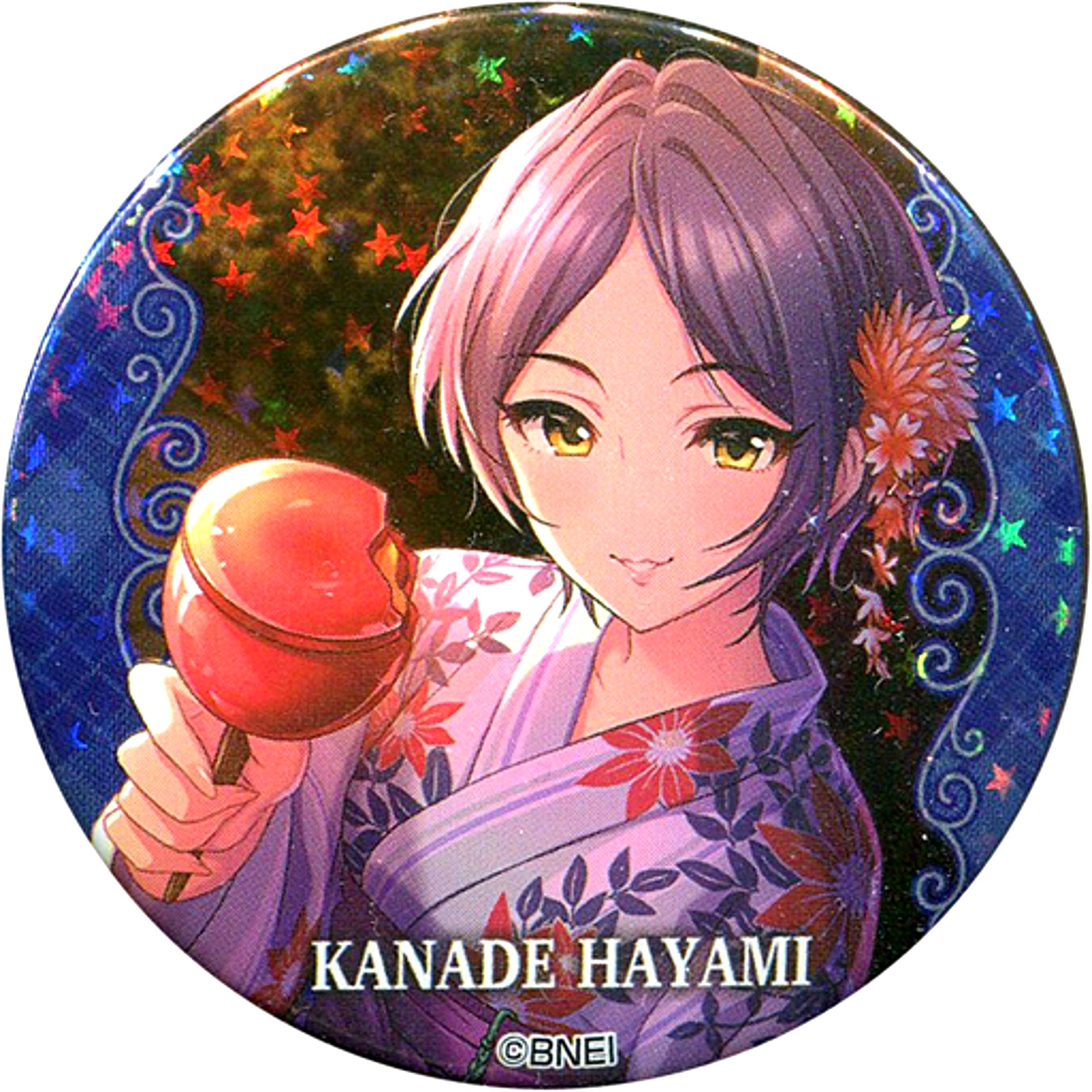 Kanade Hayami Hologram The Idolmaster Cinderella Girls Trading Badge Vol. 2 C The Idolmaster x Tokyu Hands SUMMER LAB 2020 Goods [USED]