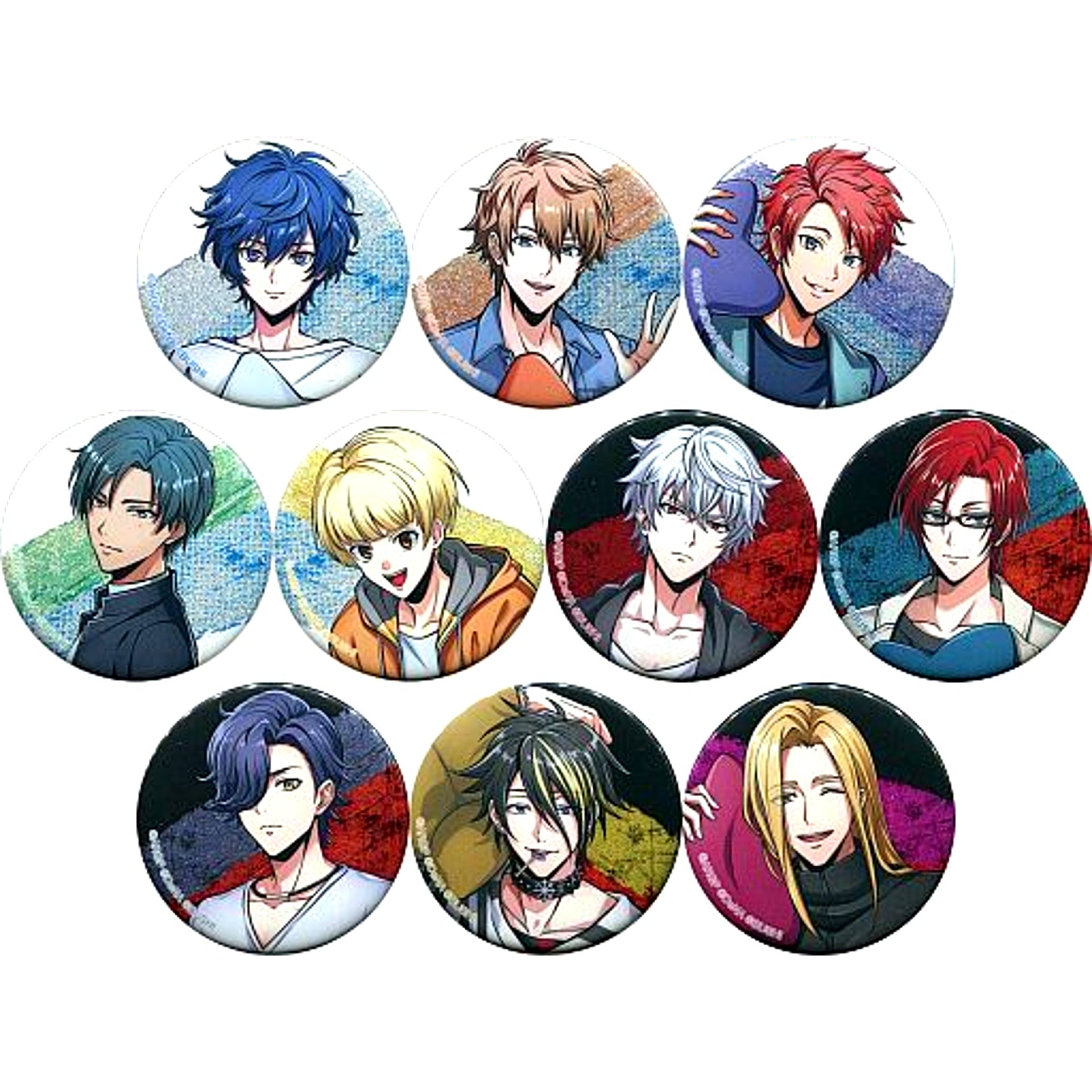 Set of 10 Group ARGONAVIS from BanG Dream! AAside Trading Holo Button Cushion Ver. [USED]