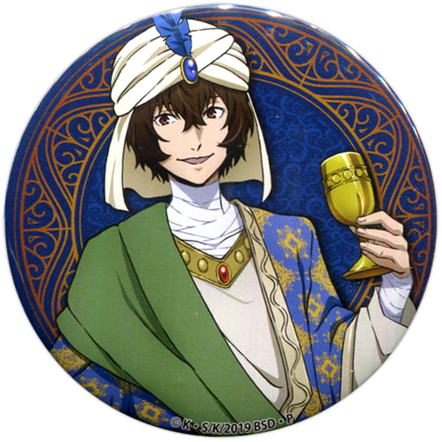 Osamu Dazai Bust Up Ver. Bungo Stray Dogs Waku Doki Kuji BIG Button Prize D [USED]