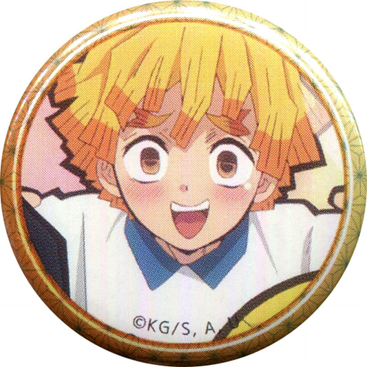 Zenitsu Agatsuma Smile Demon Slayer: Kimetsu no Yaiba Kimetsu Gakuen Monogatari Kimetsu no Utage Kimetsu Gakuen Cafe Lottery 32mm Button [USED]