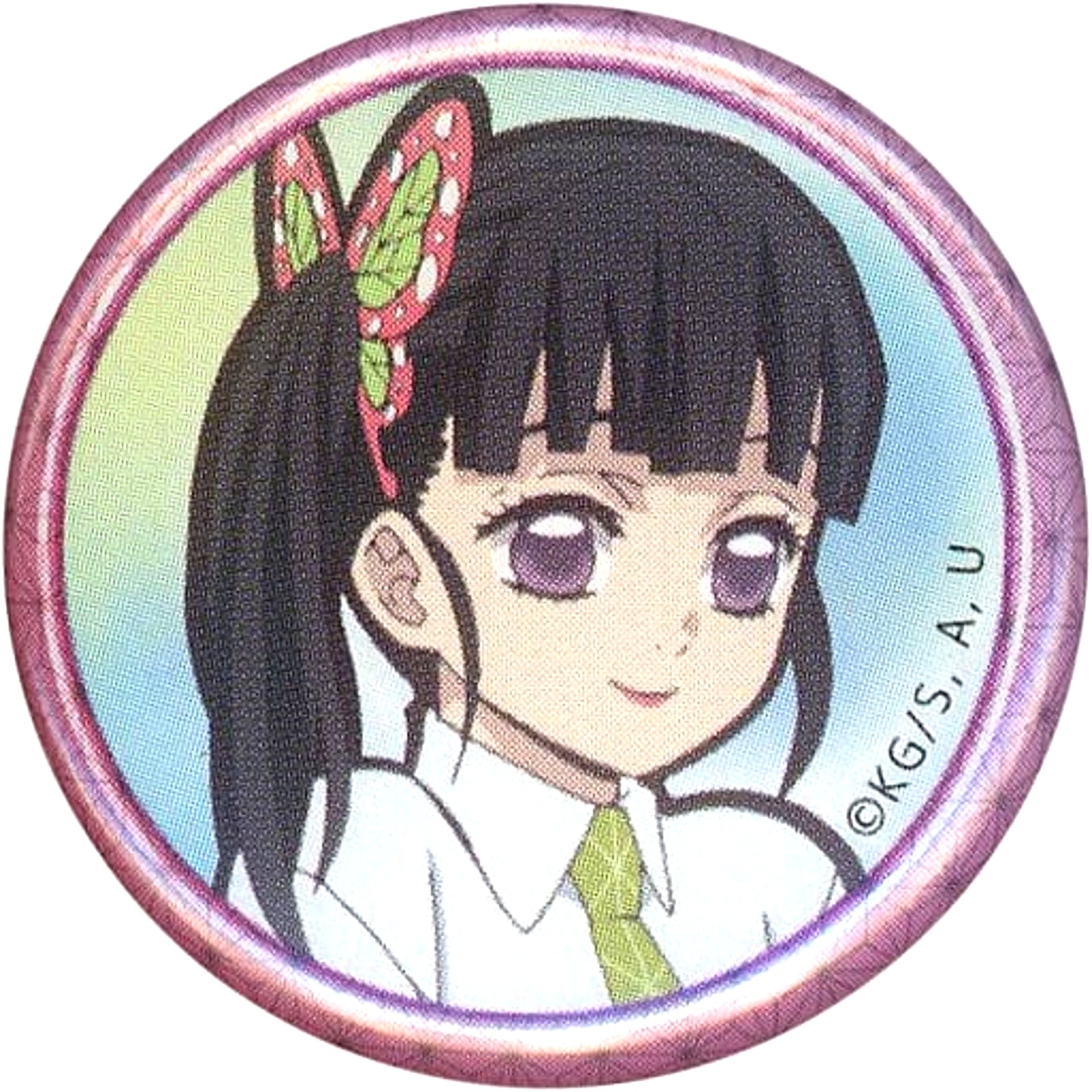 Kanao Tsuyuri Uniform Demon Slayer Kimetsu Academy Story Kimetsu no Utage Special Edition Kimetsu Academy Cafe Lottery 32mm Button [USED]