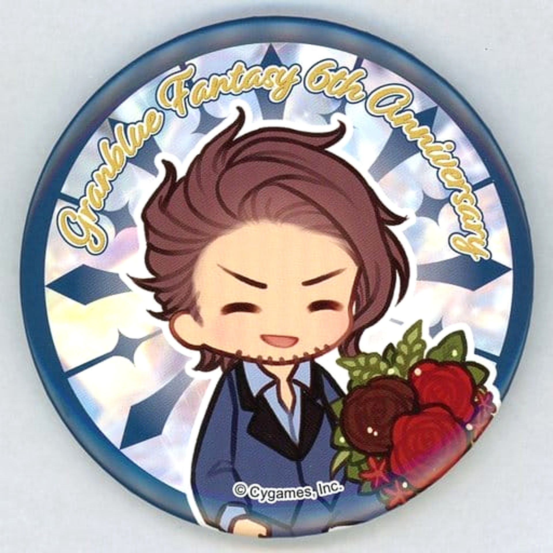 Granblue Fantasy Rackam 6th Anniversary Trading Chibi Deka Button Yorozuya Siero Tokyu Hands Branch Offices Limited Buttons [USED]