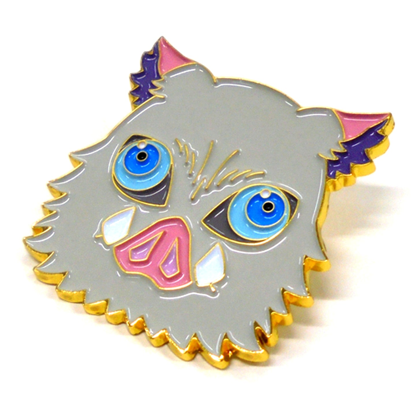 Inosuke Hashibira Demon Slayer Diecast Pin Badge [USED]