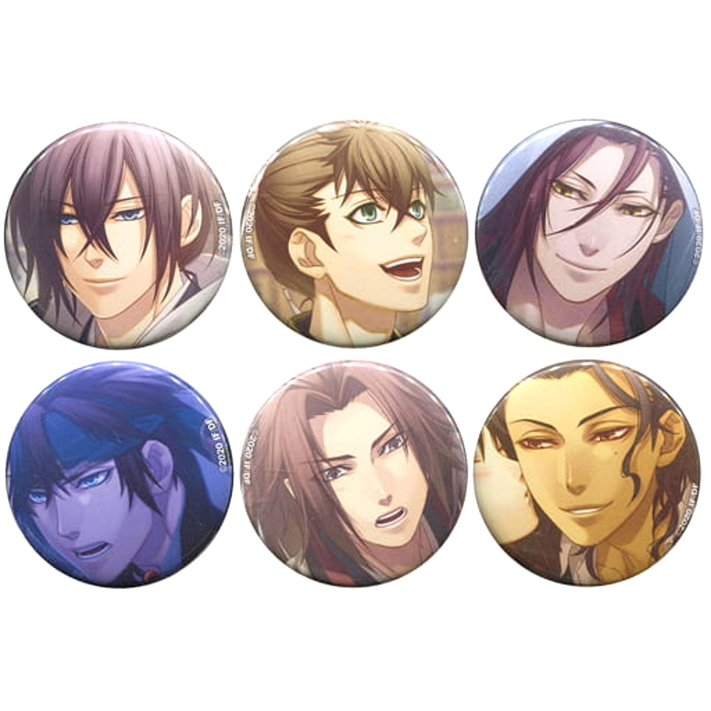 Hakuouki Shinkai: Ginsei no Shou Toshizo Hijikata & Others Scene Picture Pattern Can Badge Ebten Limited Switch Software ebtenDX Pack + 3D Crystal Set Included Bonus 6 Types Set Buttons [USED]