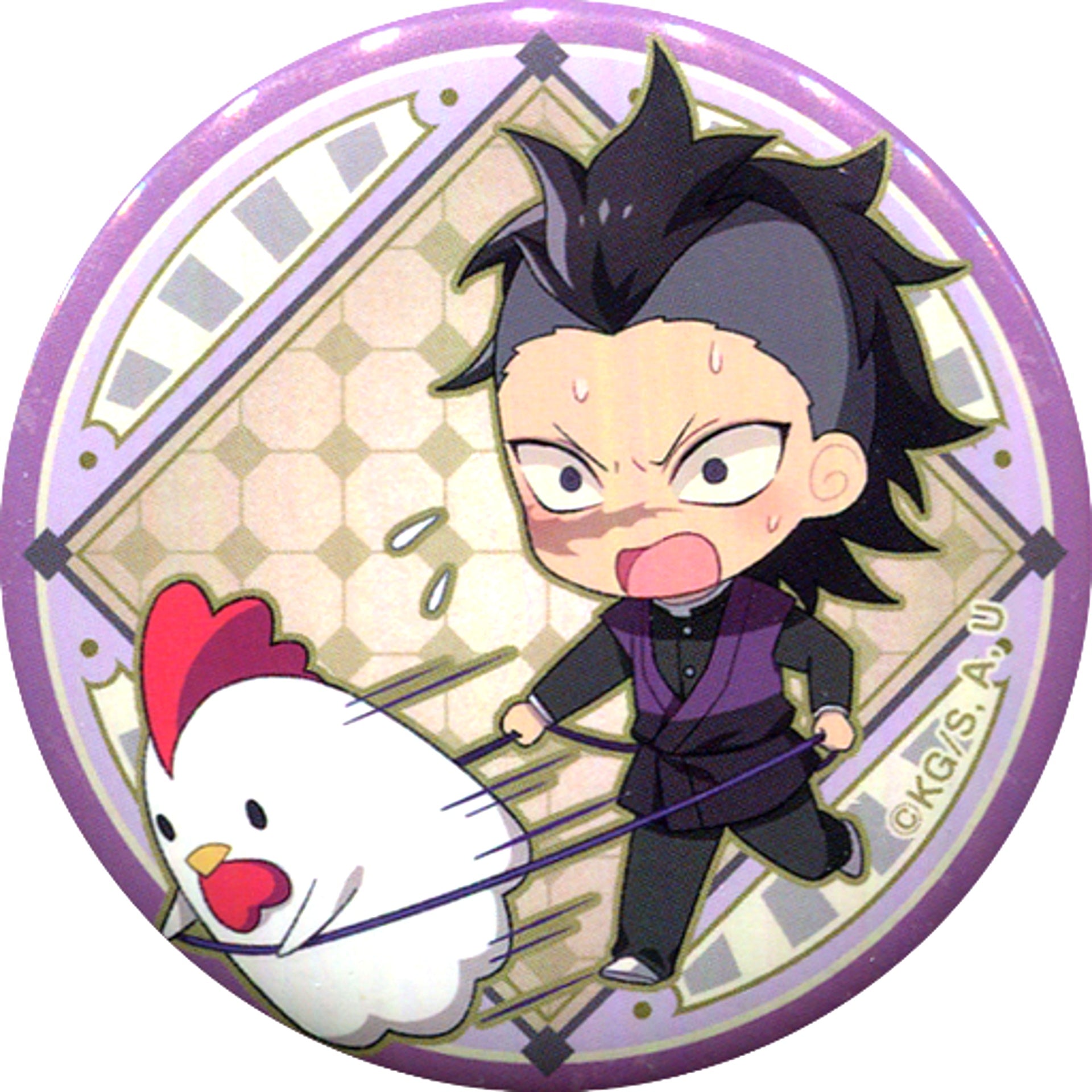 Genya Shinazugawa Demon Slayer: Kimetsu no Yaiba Button Train Mugen Train Arc x Lawson [USED]