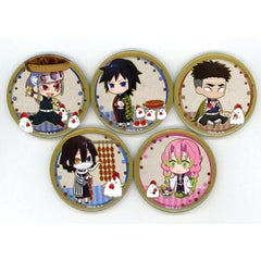 Demon Slayer: Kimetsu no Yaiba Mugen Train Arc Mitsuri Kanroji & Others Can Badge Set B Set Autumn Harvest Festival Lawson Loppi HMV & Books Online Limited Loppi HMV&Books Online Limited 5 Piece Set Buttons [USED]