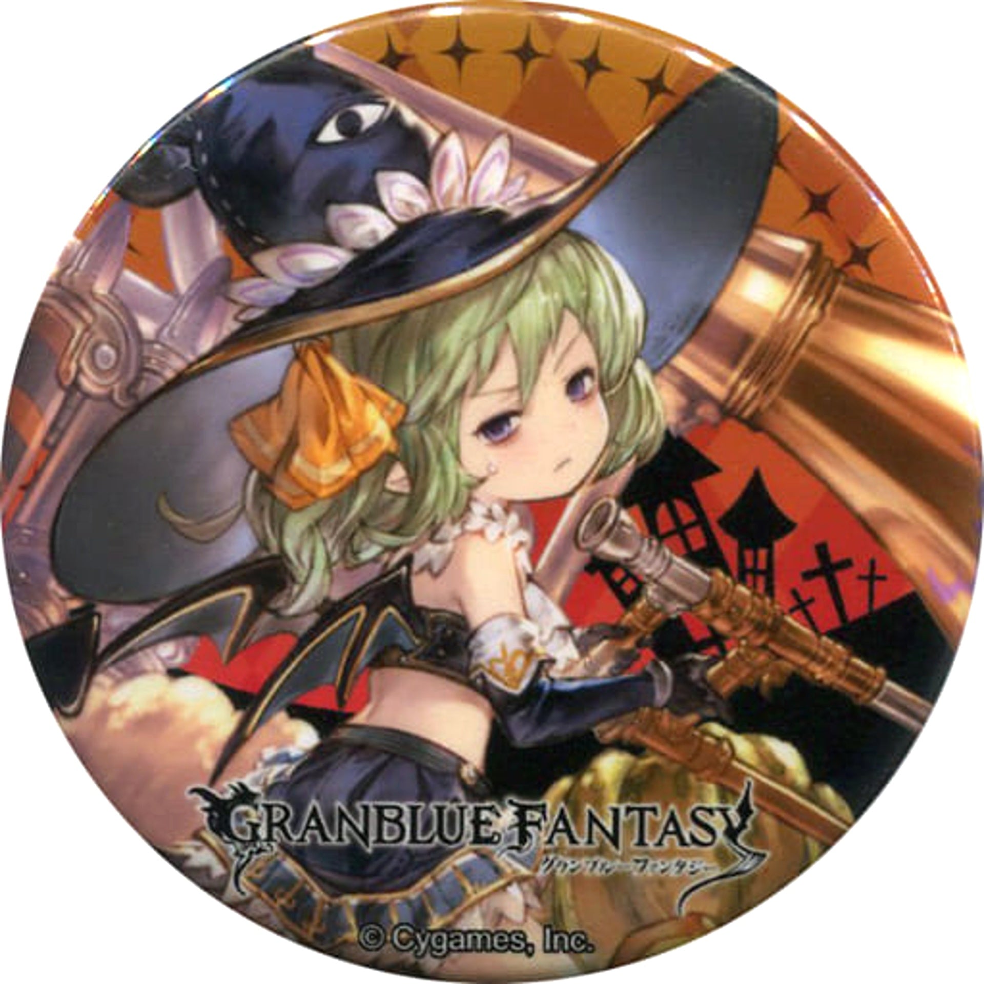 Granblue Fantasy Mimlemel Pumpkin Trading Can Badge Halloween Ver. Yorozuya Siero in Marui Branch 2020 Fall Limited Buttons [USED]