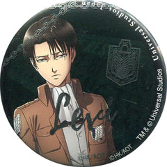 Attack on Titan: The Real Levi Ackerman Collectible Can Badge with Cover Universal Studios Japan 2020 Limited Buttons [USED]