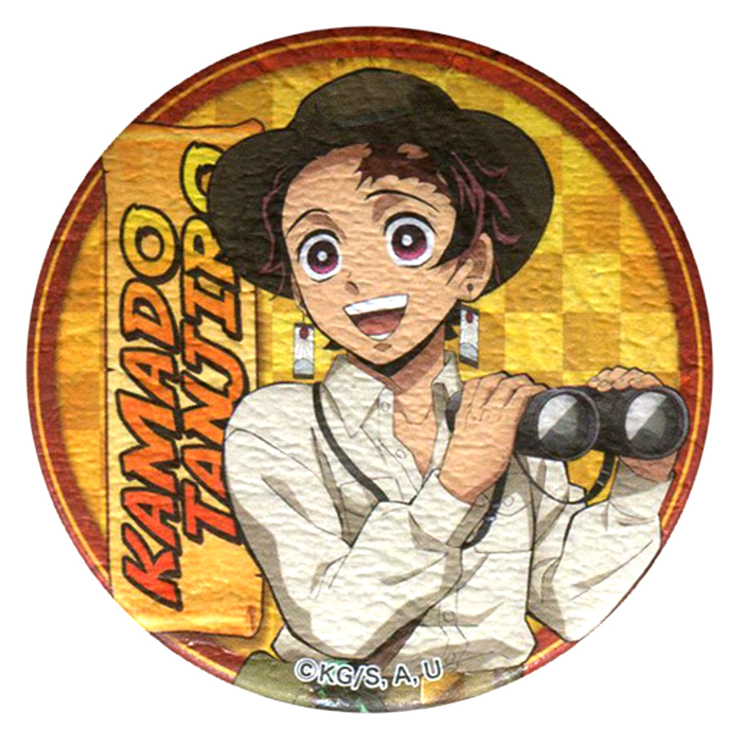Tanjiro Kamado Recycled Paper Button Demon Slayer x Sunshine City Total Concentration! Legend of the Sun City Sunshine 60 Observatory SKY CIRCUS Limited [USED]
