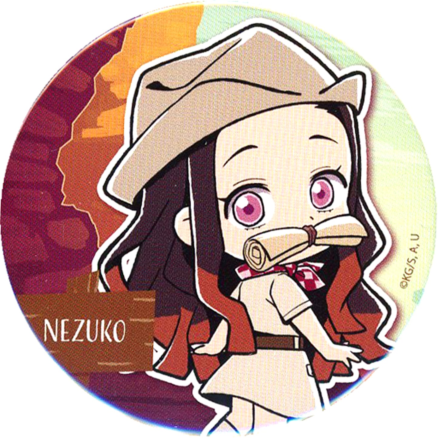 Nezuko Kamado Demon Slayer Sunshine City Total Concentration! Urban Legend of the Sun Trading Button Sunshine Aquarium Limited [USED]