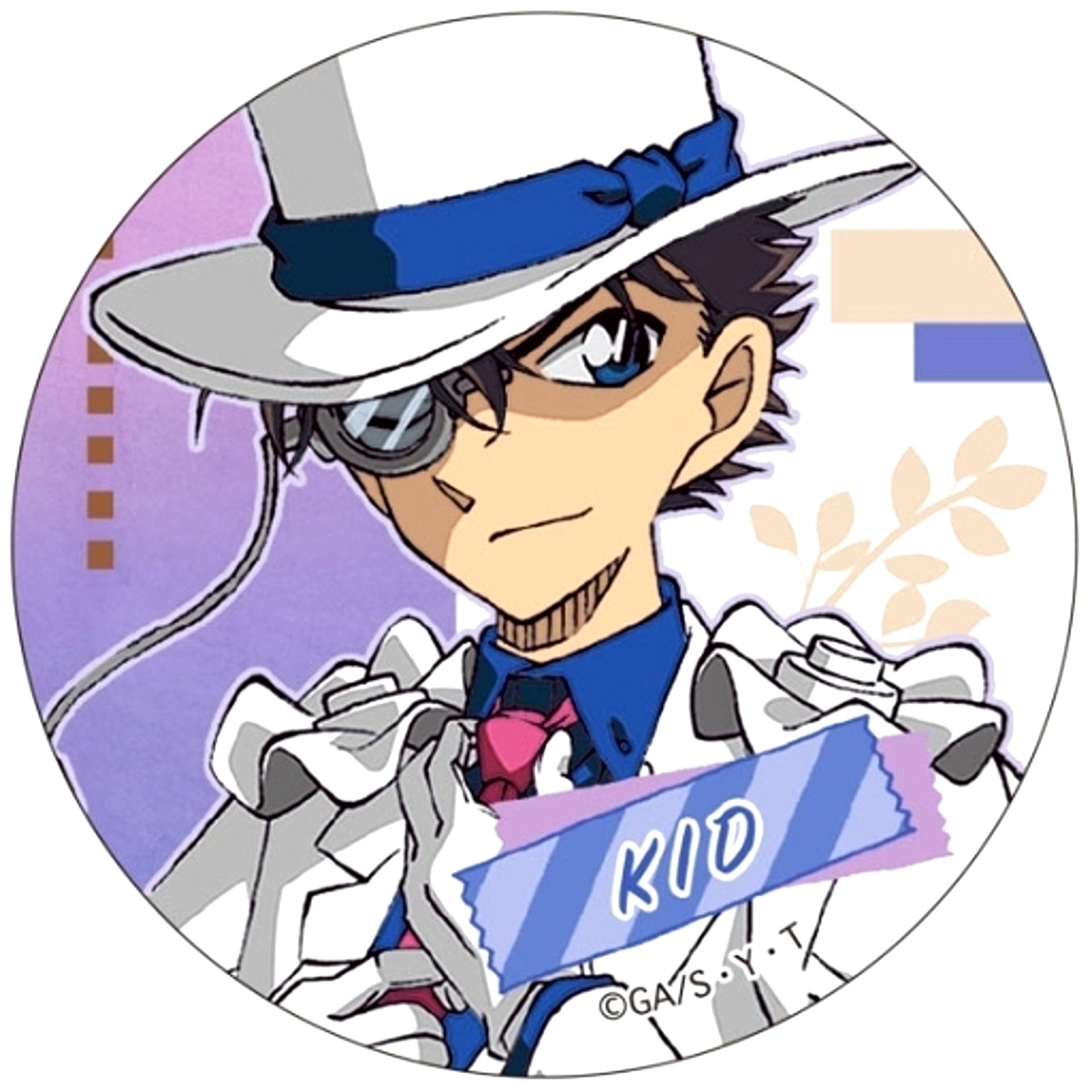 Kaito Kid Detective Conan Trading Button Style [USED]