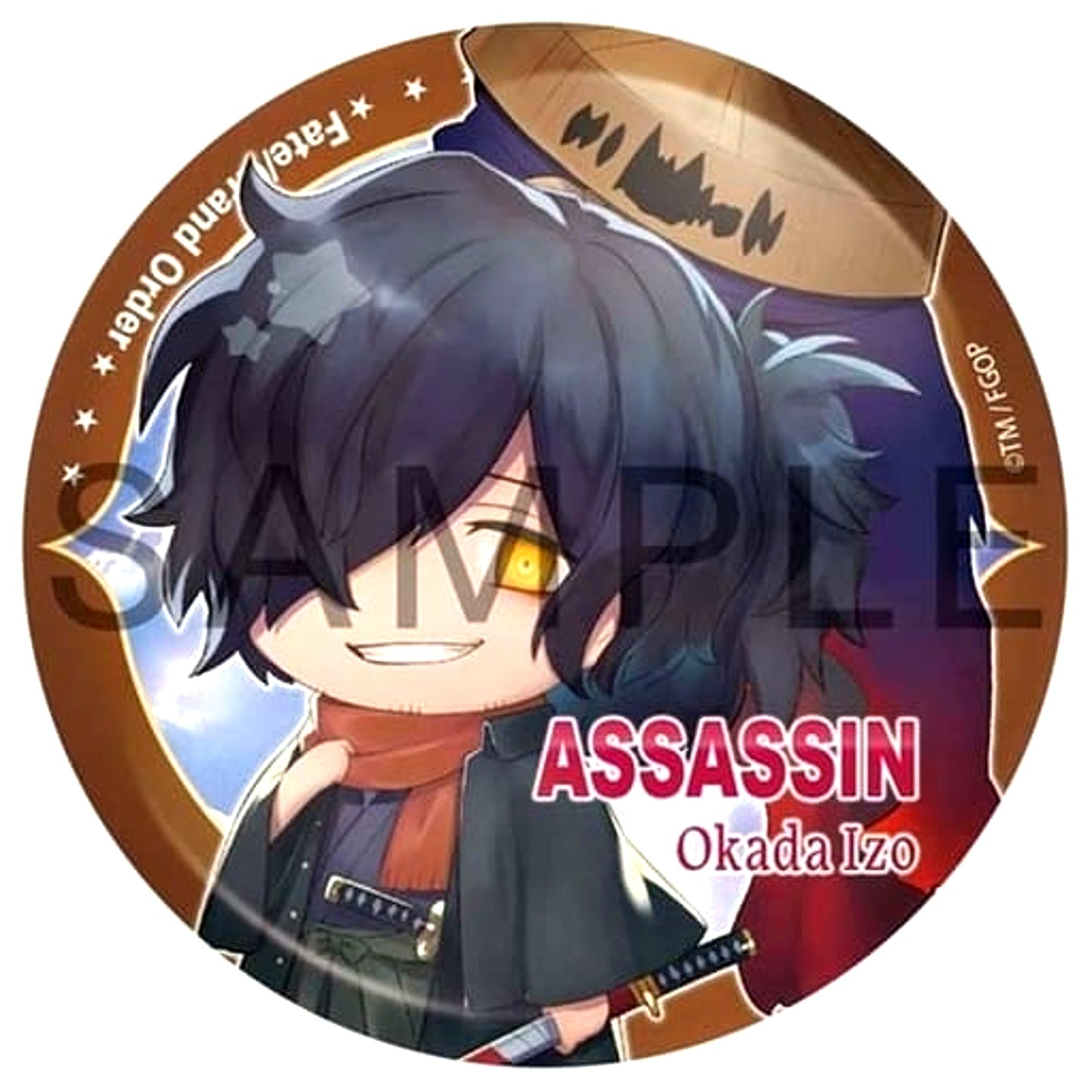 Fate/Grand Order Assassin Izo Okada Charatoria Can Badge Vol.4 [USED]