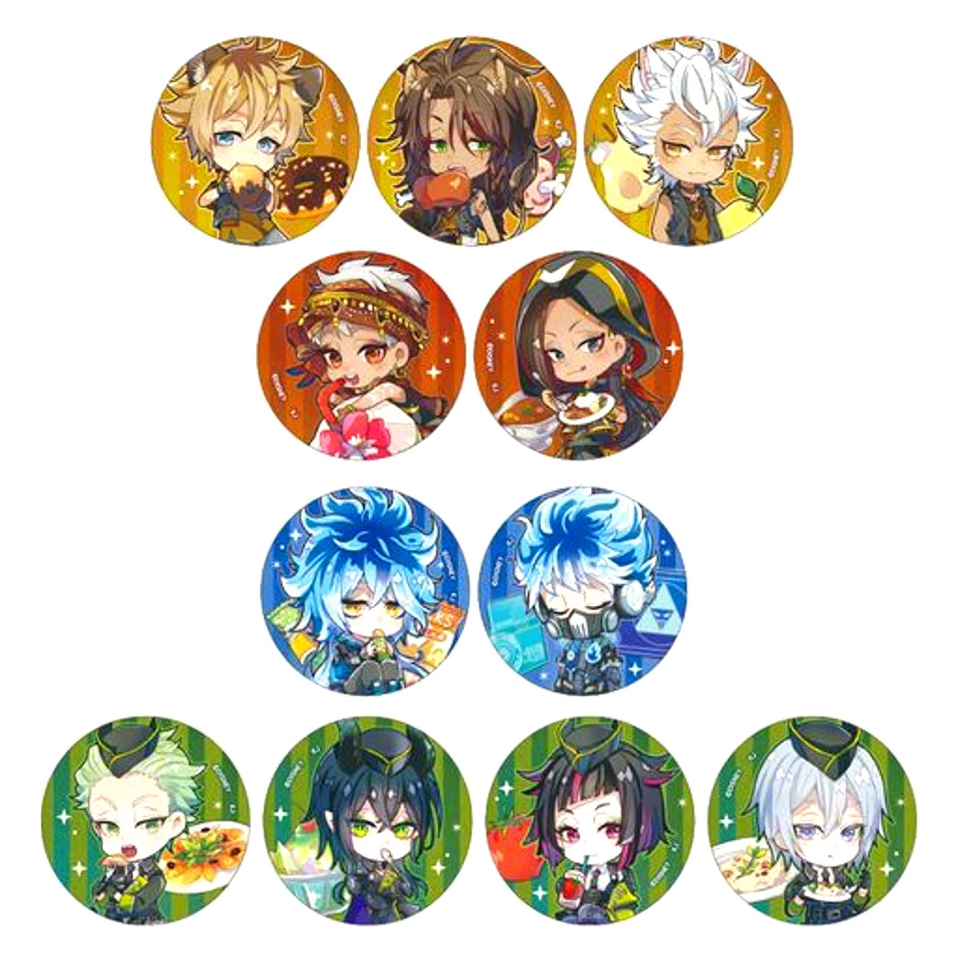 Set of 11 Disney Twisted-Wonderland Trading Button Chara-peko Vol.2 [USED]