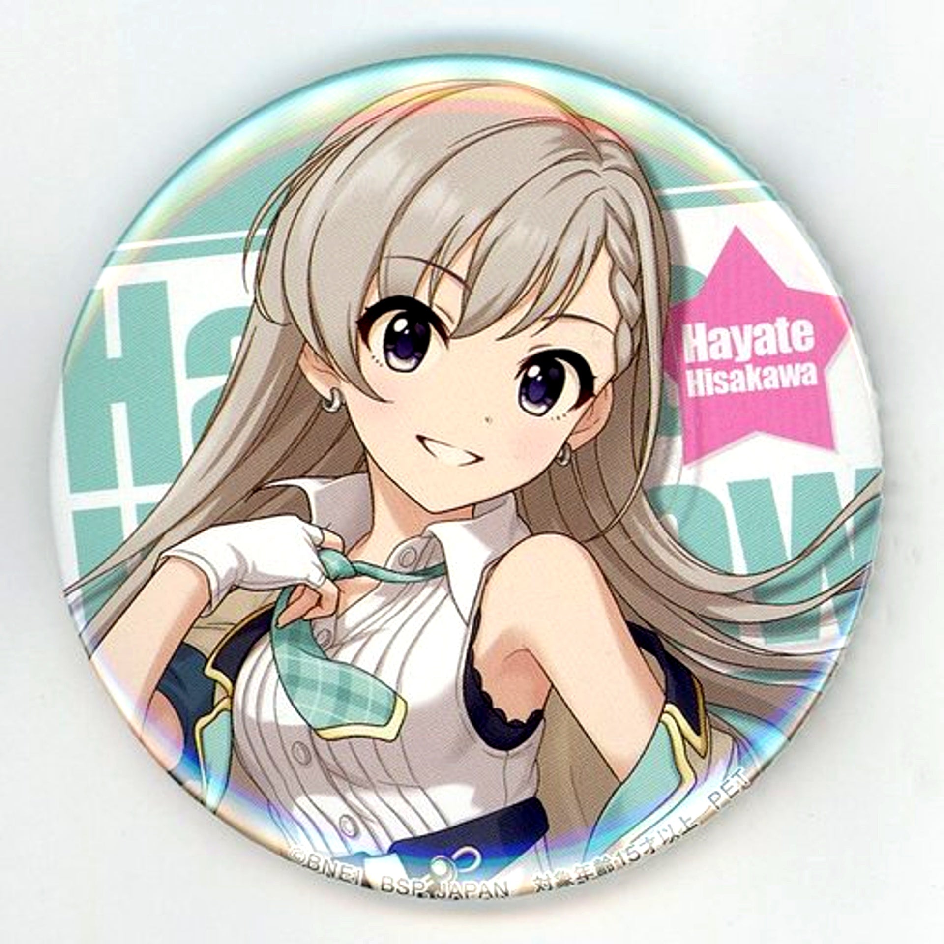 Hayate Hisakawa Tin Badge - New Idol Appearance Commemoration The Idolmaster Cinderella Girls Sega Limited [USED]