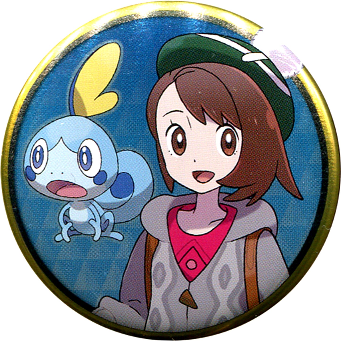 Gloria & Sobble Pokemon Button Collection Galar Region Pokemon Center Limited [USED]