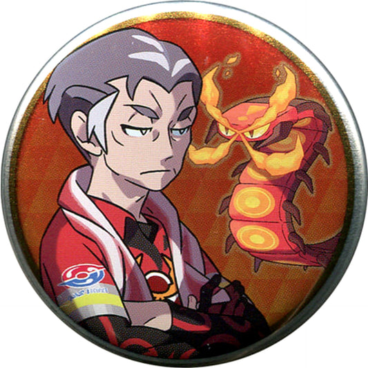 Pokemon Kabu Centiskorch Can Badge Collection Galar Edition Pokemon Center Limited Buttons [USED]