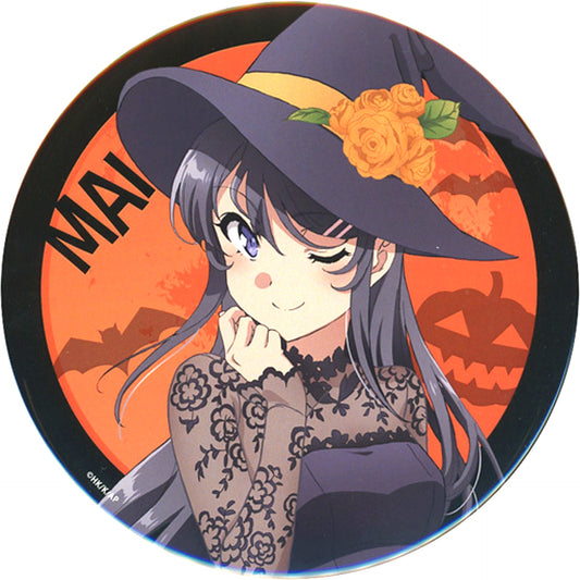 Mai Sakurajima Halloween Ver. Illustration Big Button Rascal Does Not Dream of Bunny Girl Senpai [USED]