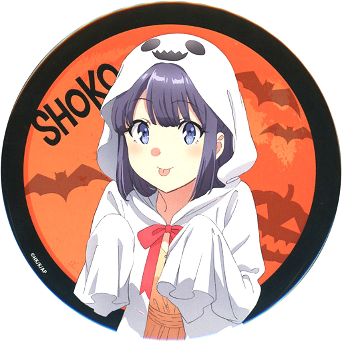 Shoko Makinohara Halloween Ver. Illustration Big Button Rascal Does Not Dream of Bunny Girl Senpai [USED]