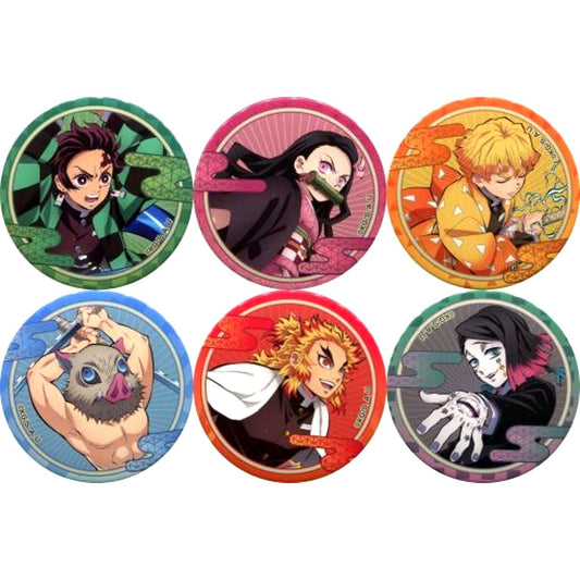 Set of 6 Demon Slayer: Kimetsu no Yaiba the Movie: Mugen Train Random Button Theater Limited Goods [USED]