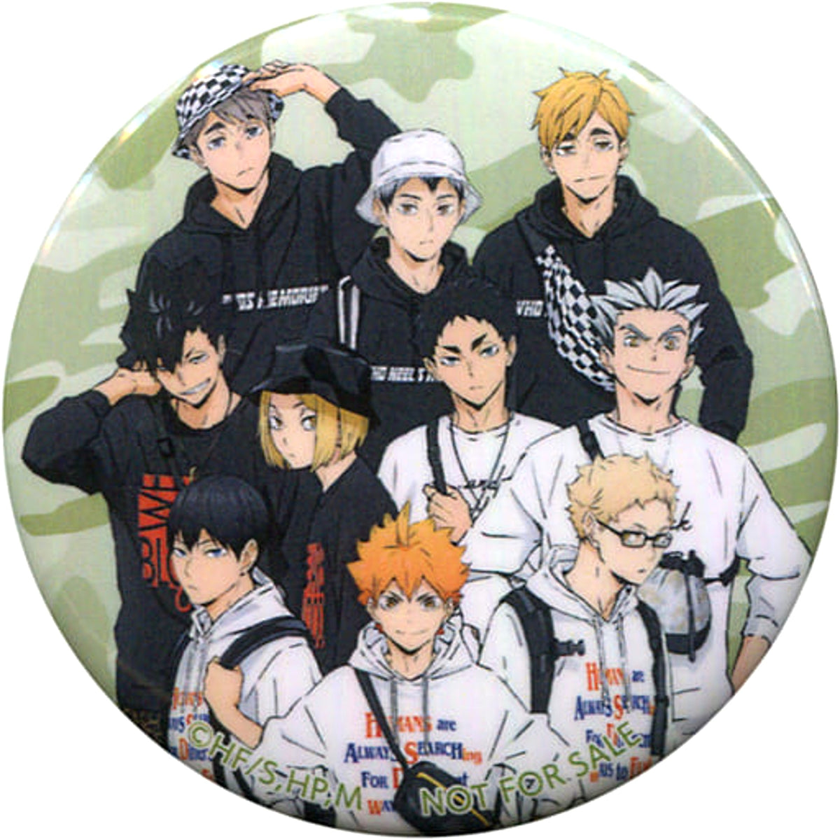 Haikyu!! To The Top Shoyo Hinata & Others Newly Drawn Illustration Leisure Ver. Trading Can Badge Tobu Zoo Event & Amnibus Limited Box Purchase Privilege Buttons [USED]