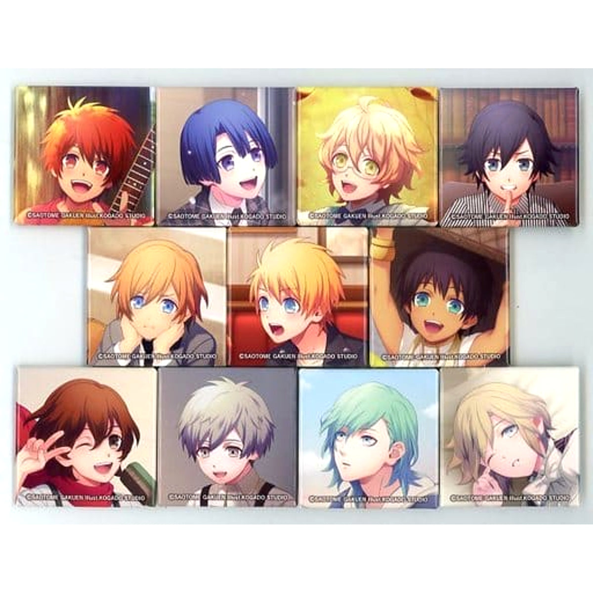 Uta no Prince Sama Ai Mikaze & Others Trading Square Can Badge Beautiful Memories Boys Ver. Beautiful Memories in Marui Limited All 11 Types Set Buttons [USED]