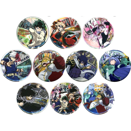 Izuku Midoriya & Others My Hero Academia All 10 Types Set Random Button Plus Ultra Motif Coloring Bunbougu Cafe 2020 Restart!!! Limited [USED]