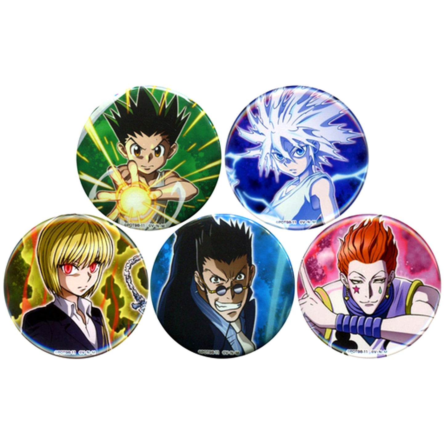 Set of 5 HUNTER x HUNTER Hatsu WEB Kuji F Prize Button [USED]