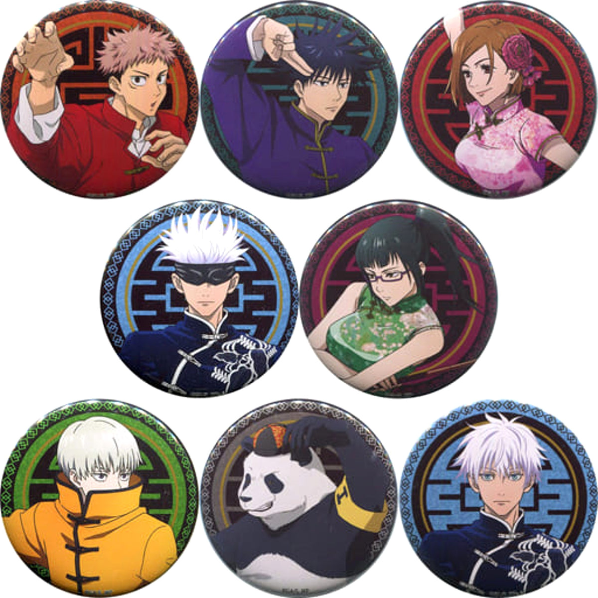Jujutsu Kaisen Nobara Kugisaki & Others Trading Can Badge Kung Fu Anime Broadcast Commemoration Fair in Tokyu Hands Limited All 8 Types Set Buttons [USED]