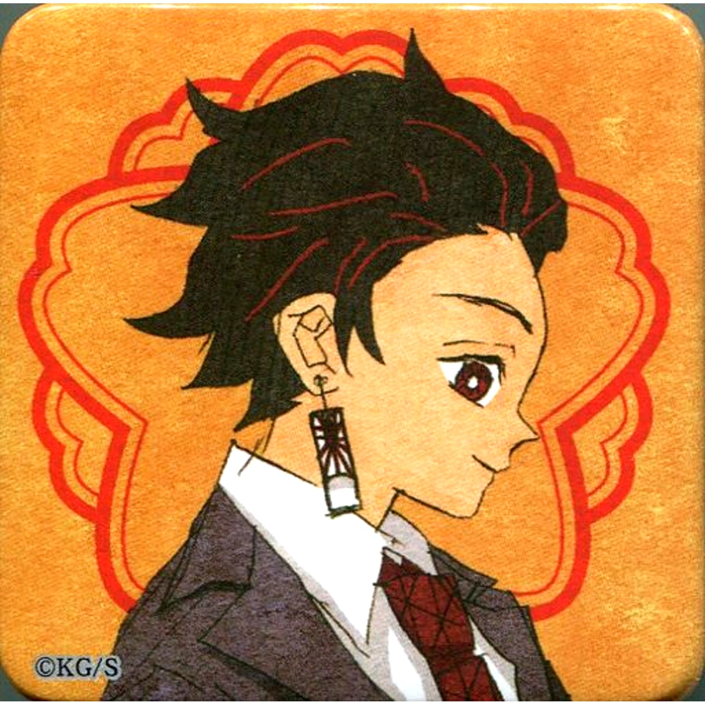 Tanjiro Kamado Academy Demon Slayer: Kimetsu no Yaiba Square Button Collection Another Color Ver. Vol.2 [USED]
