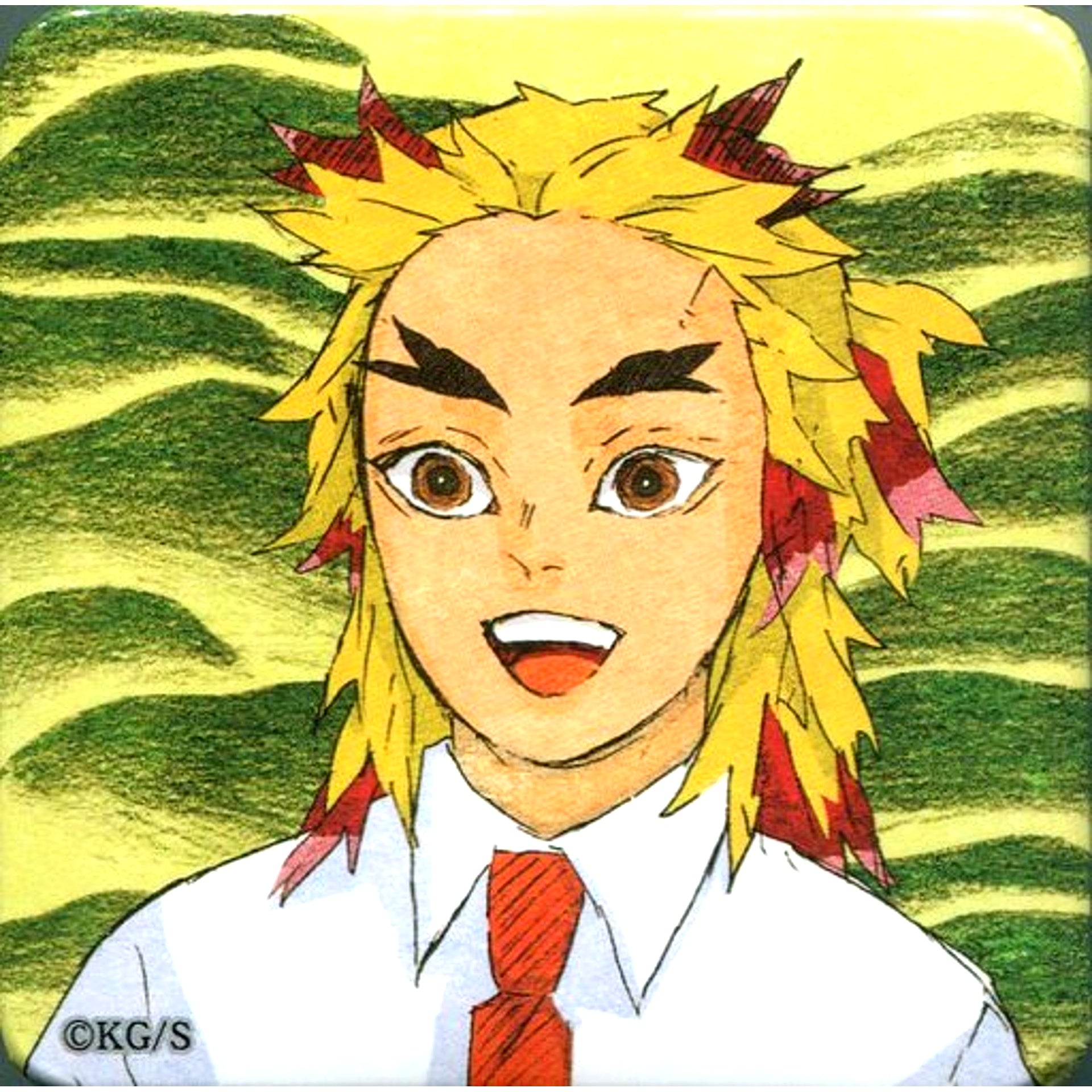 Kyojuro Rengoku Demon Slayer: Kimetsu no Yaiba Square Button Collection Another Color Ver. Vol.2 [USED]