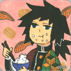 Demon Slayer: Kimetsu no Yaiba Giyu Tomiokau Meal Square Can Badge Collection Another Color Ver. Part 2 Buttons [USED]