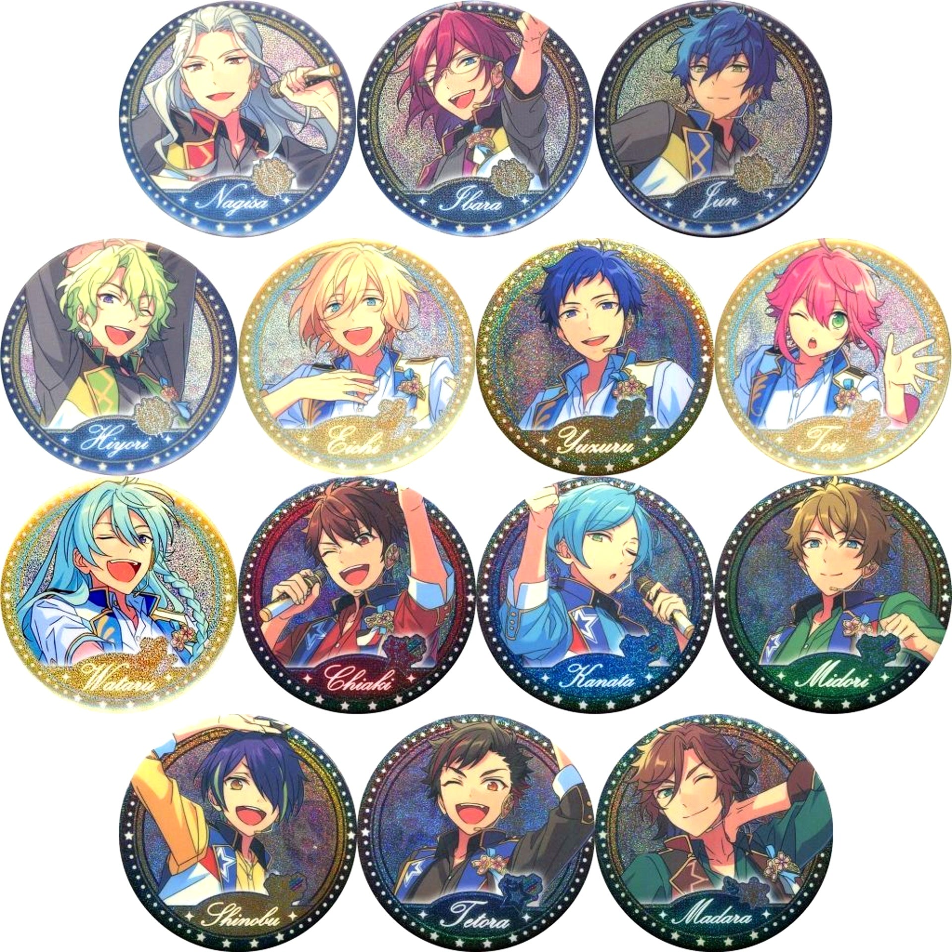 Set of 14 Ensemble Stars Curtain Call Button A China Limited [USED]