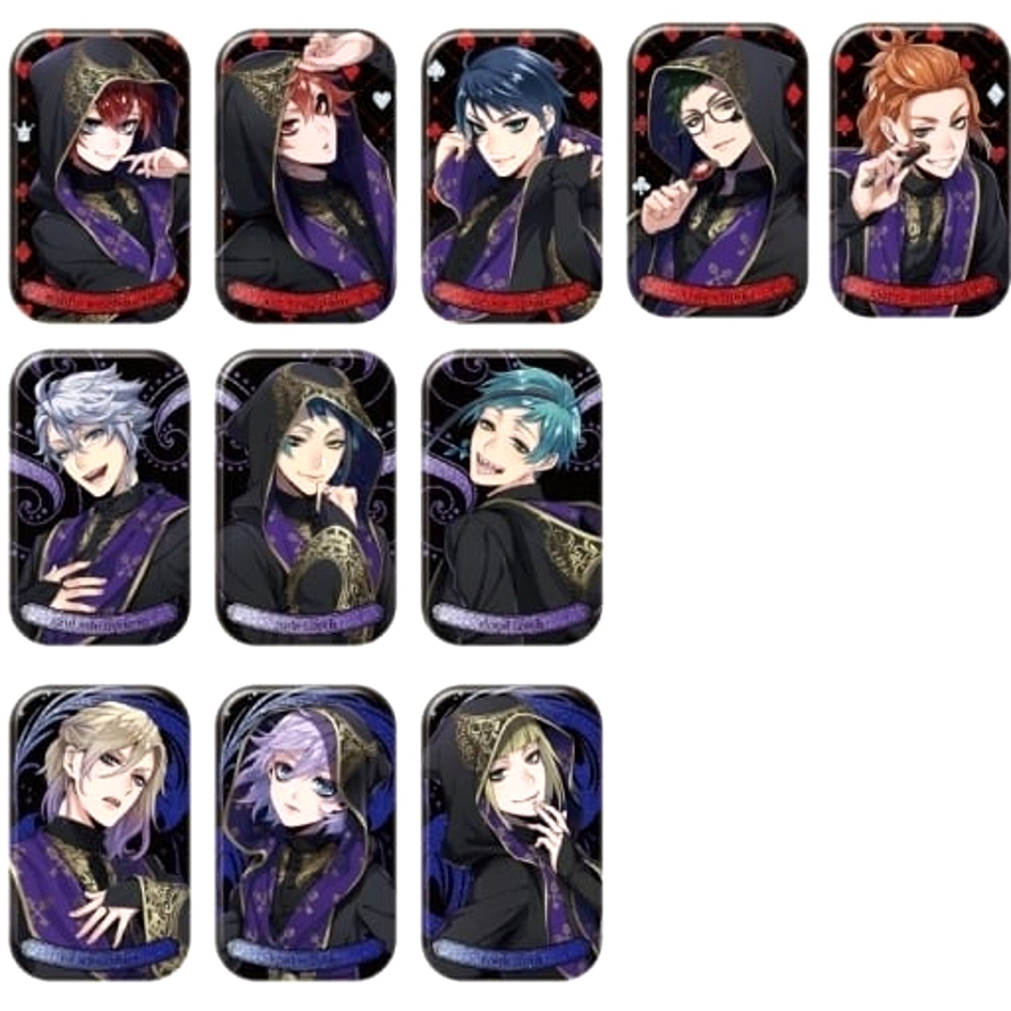 Riddle Rosehearts & Others Disney: Twisted-Wonderland All 11 Types Set Lamekiras Square Button D [USED]