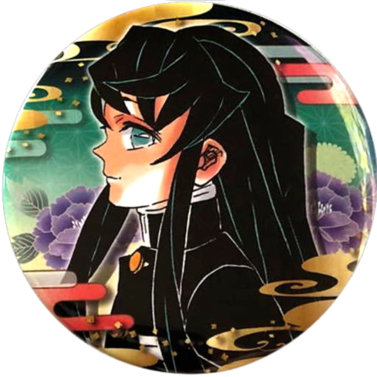 Demon Slayer: Kimetsu no Yaiba Muichirou Tokitou Collection Can Badge Part 5 Buttons [USED]