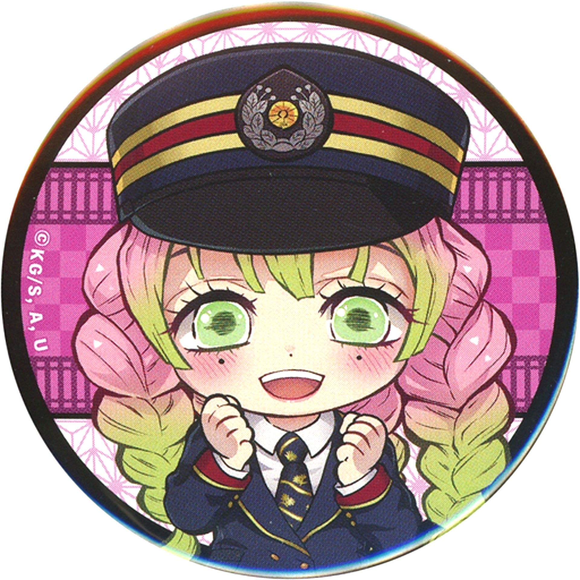 Mitsuri Kanroji Demon Slayer SL Gunma Mugen Train Operation Trading Button [USED]