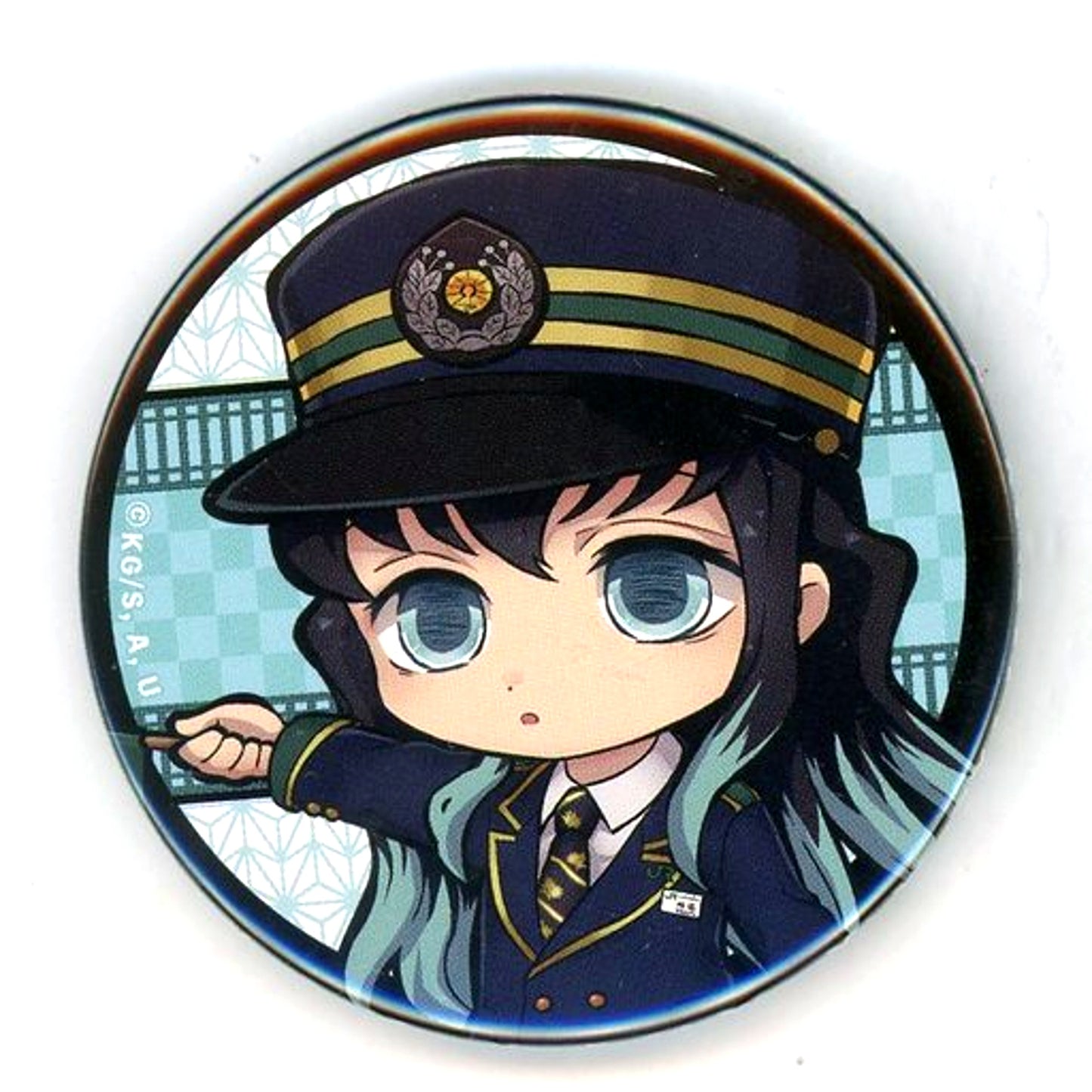 Muichiro Tokito Demon Slayer SL Gunma Mugen Train Operation Trading Button [USED]
