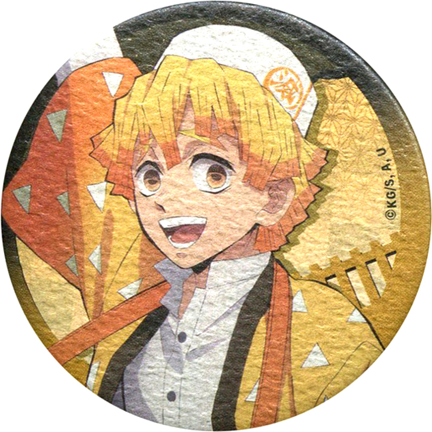 Zenitsu Agatsuma Demon Slayer: Kimetsu no Yaiba Japanese Style Button x SL Gunma Mugen Train Daisakusen [USED]