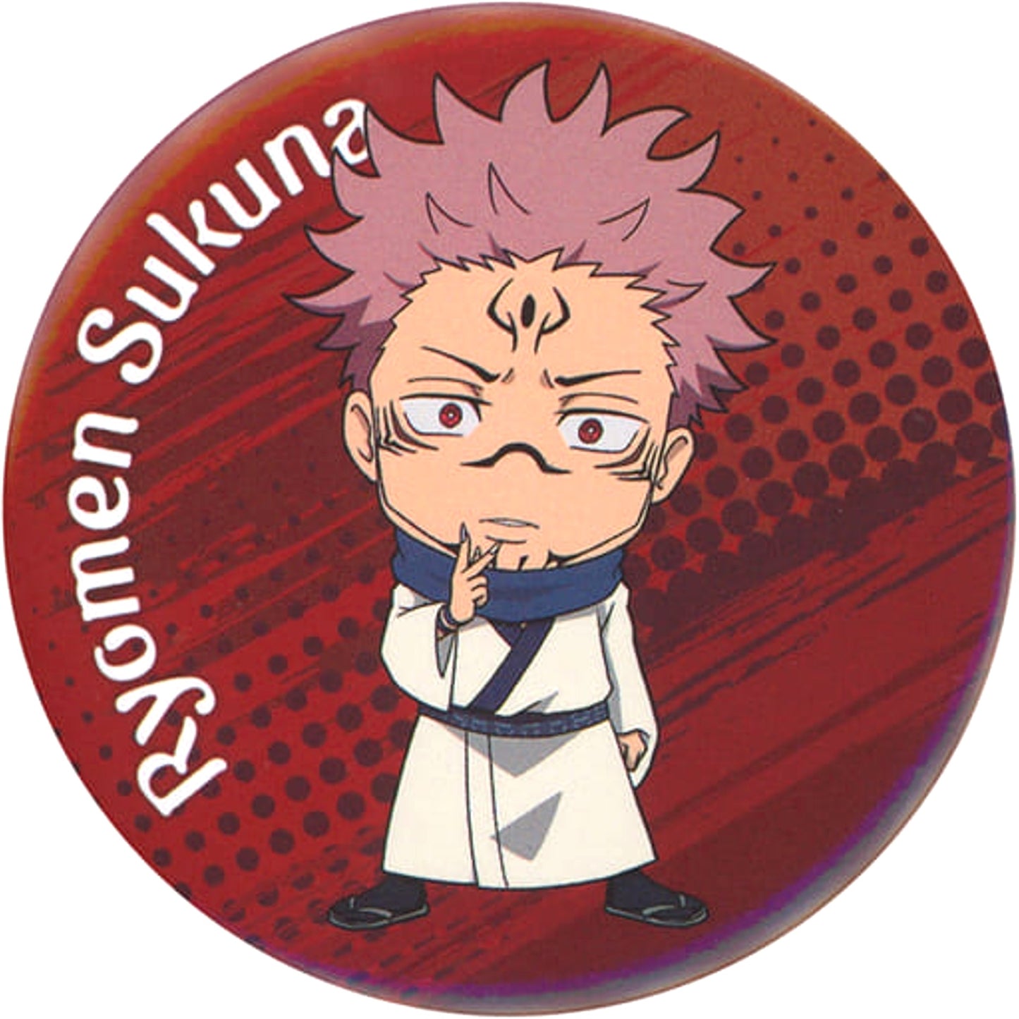 Jujutsu Kaisen Ryomen Sukuna Chibi Character Illustration Trading Can Badge Toho Animation Store Limited Buttons [USED]
