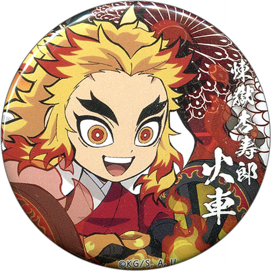 Demon Slayer: Kimetsu no Yaiba Kyojuro Rengoku Normal Ver. 57mm Random Can Badge Group B Ufotable Cafe Halloween Event Limited Buttons [USED]