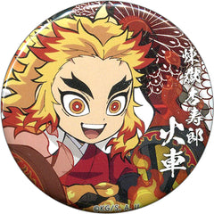 Demon Slayer: Kimetsu no Yaiba Kyojuro Rengoku Normal Ver. 57mm Random Can Badge Group B Ufotable Cafe Halloween Event Limited Buttons [USED]