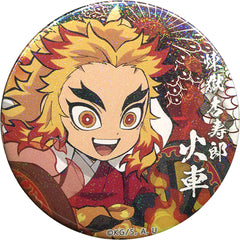 Demon Slayer: Kimetsu no Yaiba Kyojuro Rengoku Glitter Ver. 57mm Random Can Badge Group B Ufotable Cafe Halloween Event Limited Buttons [USED]