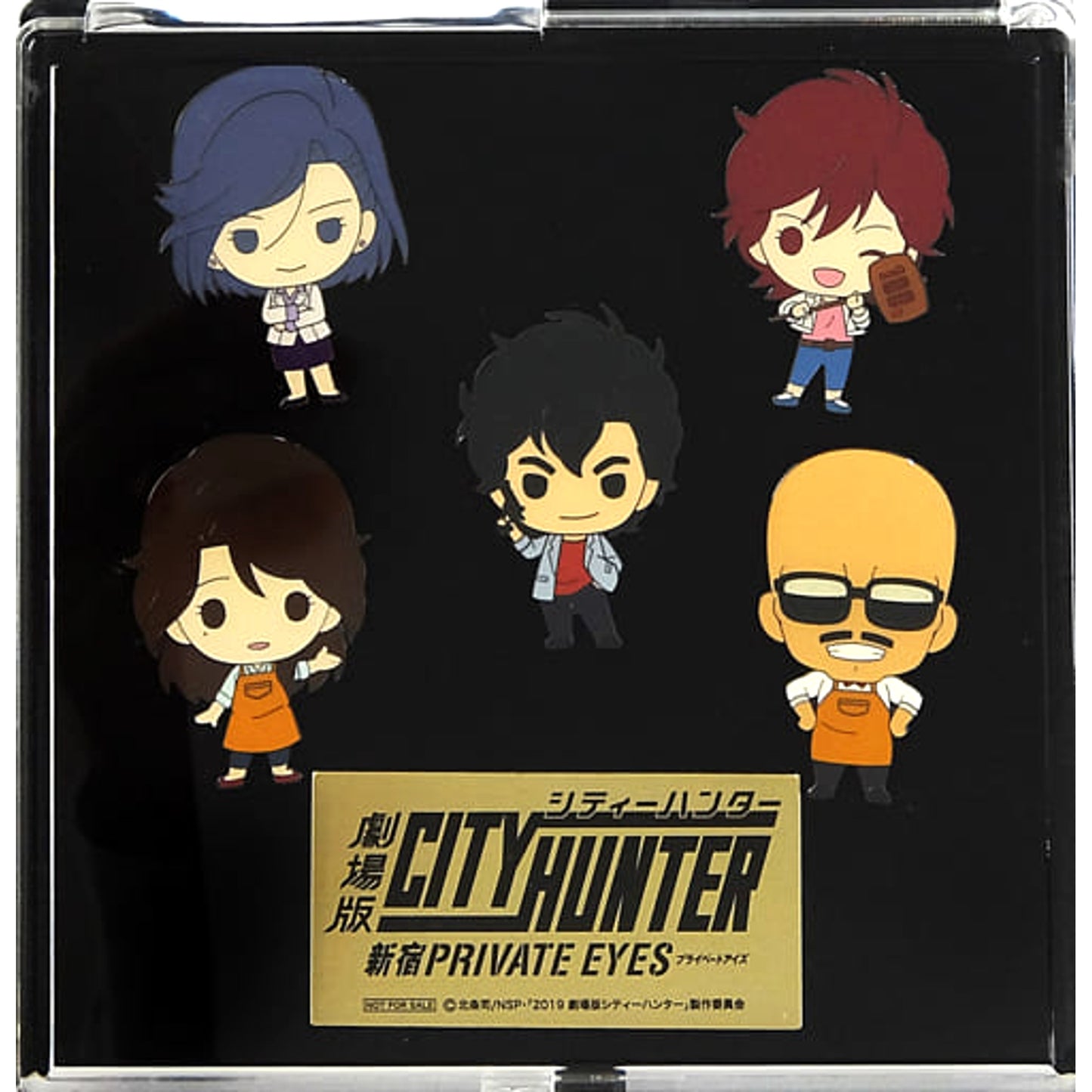 All Characters City Hunter the Movie Shinjuku Private Eyes Amazon Purchase Bonus Single Item SD Character Pins Collection Set of 5 Blu-ray/DVD Bundle Set [USED]