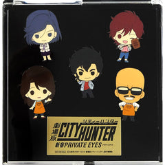 City Hunter The Movie Shinjuku Private Eyes Saeba Ryou & Others SD Charapins Collection Amazon Limited Blu-ray / DVD Bundle Set 5 Types Set Pins [USED]