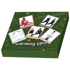 Haikyu!! Shoyo Hinata & Others Warming Up!! Can Badge Set Buttons [USED]