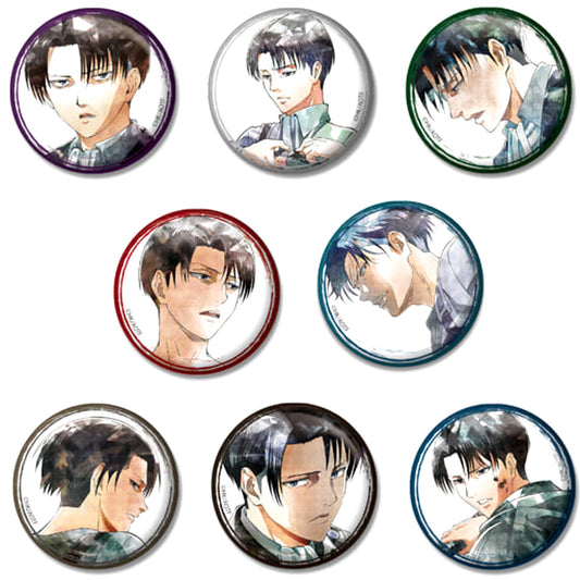 Levi Ackerman Attack on Titan All 8 Types Set Art-Pic Chara Badge Collection Levi [USED]