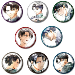 Attack on Titan Levi Ackerman Art-Pic Character Badge Collection Levi All 8 Types Set Buttons [USED]